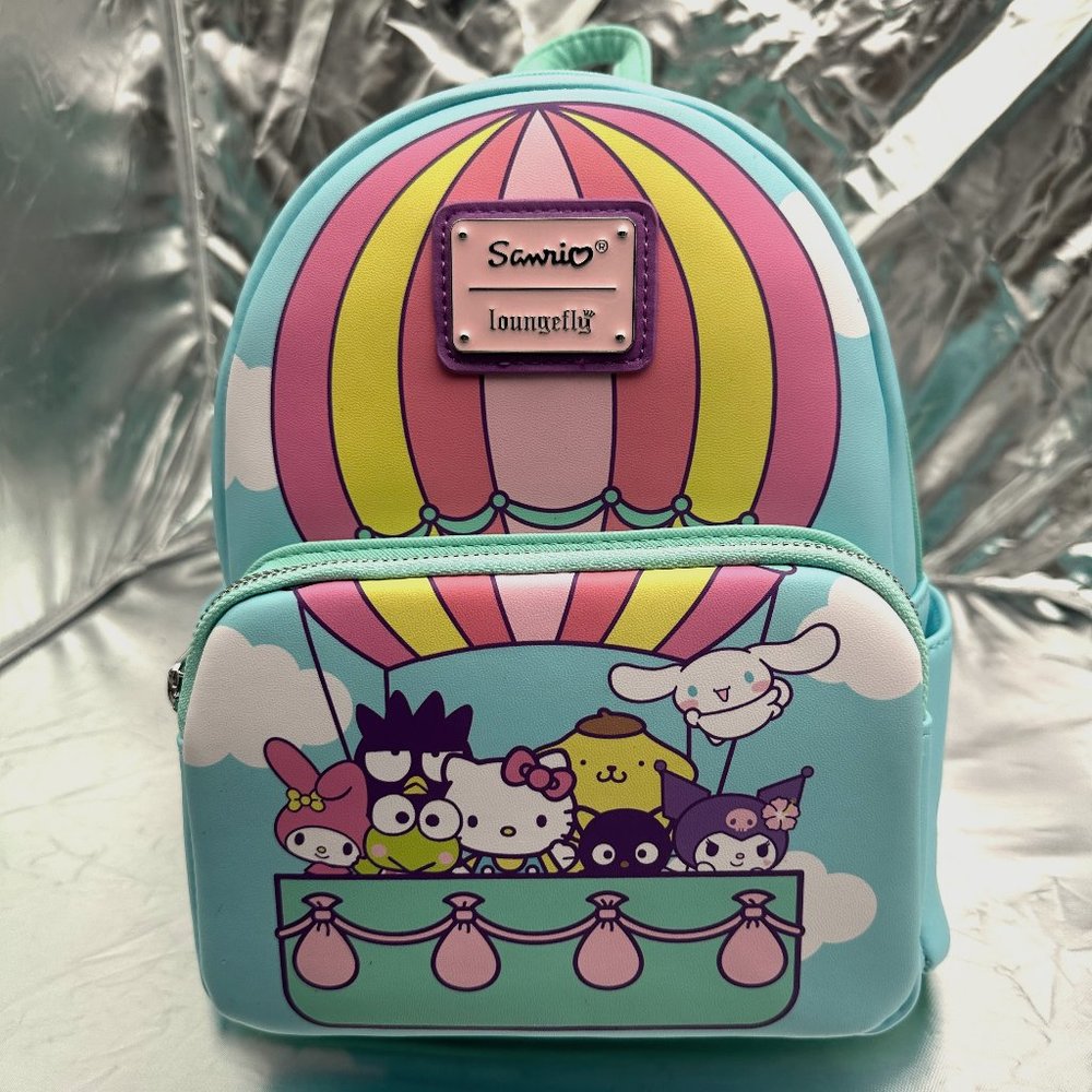 NWT Loungefly Sanrio Hello Kitty & Friends Hot Air Balloon Mini Backpack